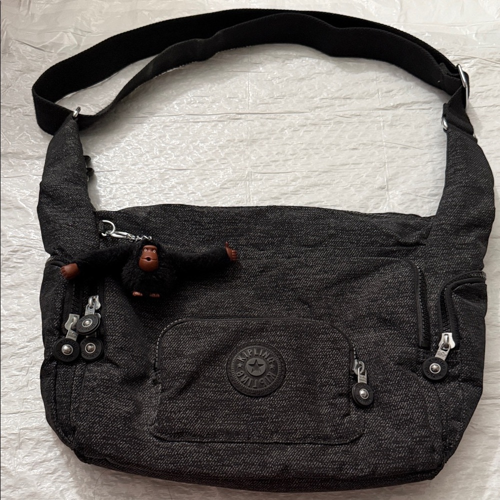 Kipling Black Crossbody Bag with Keychain
